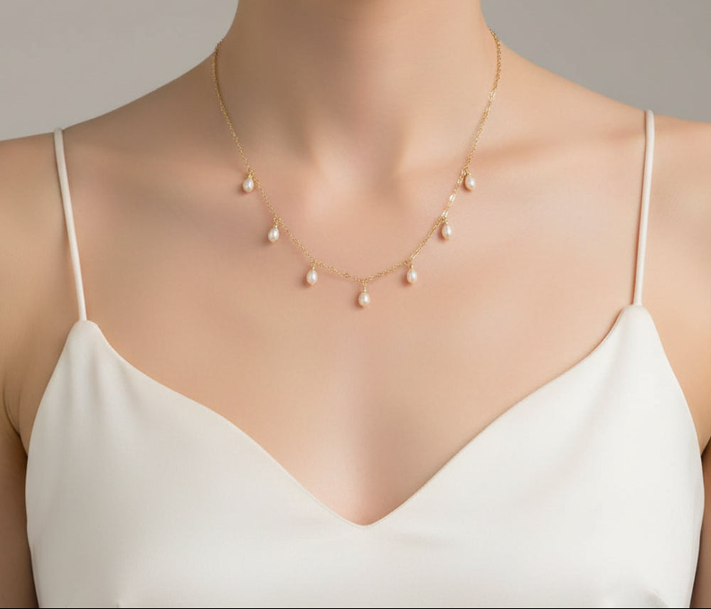OEL - Cascade Pearl Drop Necklace