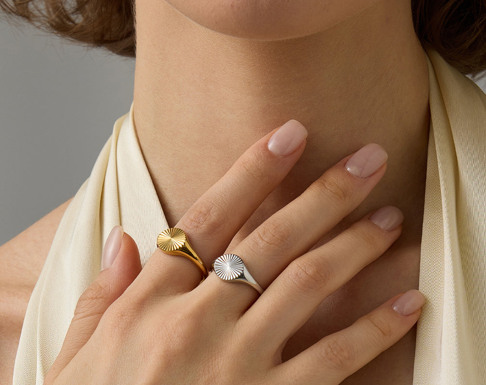 OEL - Sunburst Signet Dome Ring