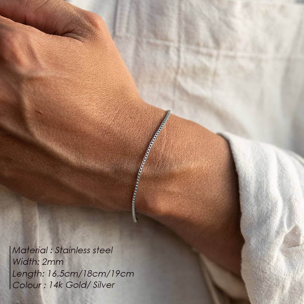 OEL - Minimalist Unisex Stainless Steel Chain Bracelet