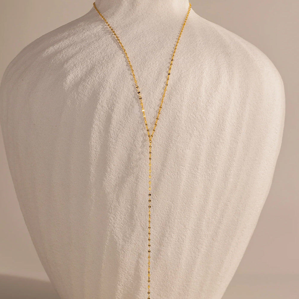 OEL - Minimalist 14K Gold Y-Lariat Necklace