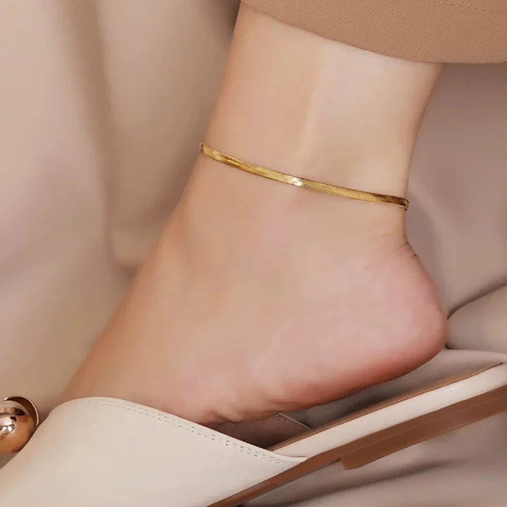 OEL – Herringbone Chain Anklet