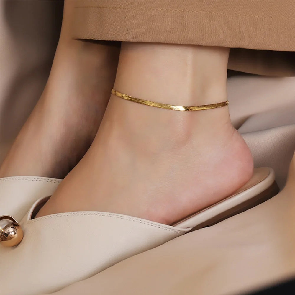 OEL – Herringbone Chain Anklet